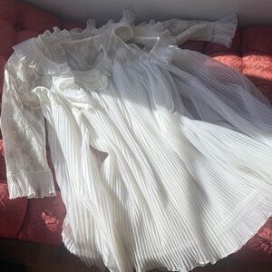 Vintage Nightgown Set, Babydoll + Half Sleeve Overlay